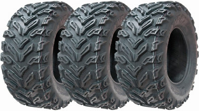 25x10.00-12 Quad ATV Tyres 6ply Wanda P3103 E-Marked Road Legal Tires (Set of 3)