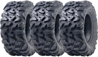 25x10.00R12 ATV Tyre 255/65R12 OBOR Vulture 6ply Road Legal 67J 307kg (Set of 3)