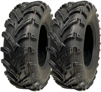 25x8.00-12 ATV Quad Tyres 6ply 14psi Wanda P377 Road Legal Tires 65J (Set of 2)
