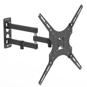 26-55 inch adjustable wall mount for swivel TV cabinets with built-in level for easy installation