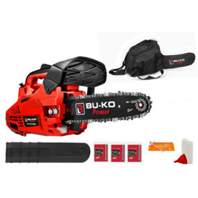26 cc Lightweight 3.5kg Top Handled Petrol Chainsaw  3 Chains and 10inch Bar Included