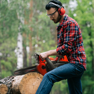26 cc Lightweight 3.5kg Top Handled Petrol Chainsaw  3 Chains and 10inch Bar Included - 4