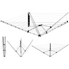 26 Meter 5 Arm Wall Mounted Clothes Airer