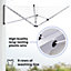26 Meter 5 Arm Wall Mounted Clothes Airer