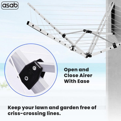 26 Meter 5 Arm Wall Mounted Clothes Airer - 4