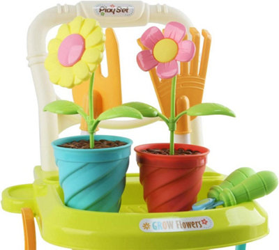 26 Pcs Gardening Tools and Trolley Play Set
