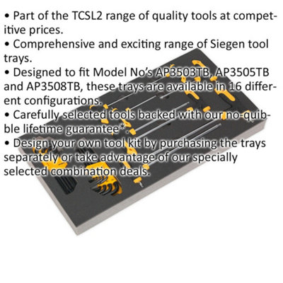 26 Piece T-Handle and TRX-Star Key Set with Tool Tray for Organized Tool Storage