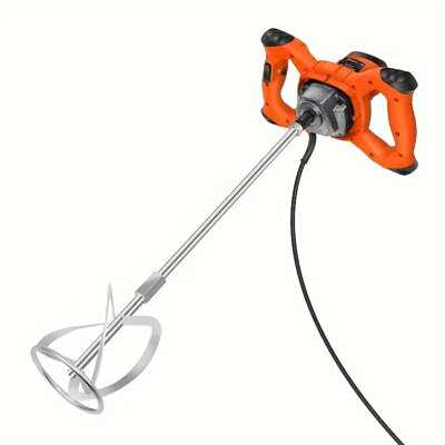 2600W Handheld Paddle Mixer Concrete Mixer, Portable Concrete Cement Mixer Adjustable 6 Speed for Paint Cement Plaster Plastering