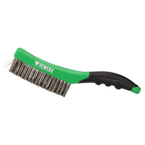 260mm (10") Cleaning Removal Stainless Steel Wire Brush with Soft Grip Handle