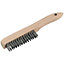 260mm Engineers Wire Brush - Steel Fill - Wooden Stock - Rust Removal Brush