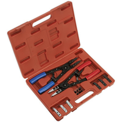 265mm Heavy Duty Circlip Pliers Set - Internal & External - 50mm Max Spread