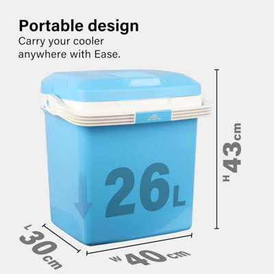 cigarette lighter cooler box 26L Electric Cooler Box Large Cool Box Powered By 12V In-Car Cigarette  Lighter Socket or