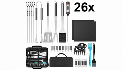 26PC Stainless BBQ Cooking Accessories