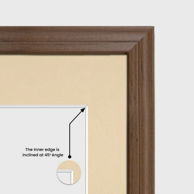 26X8 Walnut Classic Multi Photo Frame with Ivory Mount - Holds 5 ...