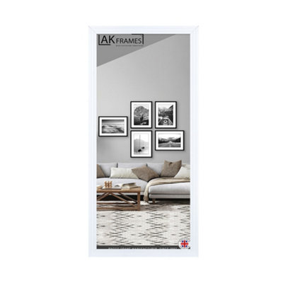26x8 White Modern Step Picture Frame - Perfect For Posters, Photos And ...