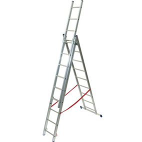 27 Rung Lightweight Combination Ladder Triple Extension / Step & Staircase Stair