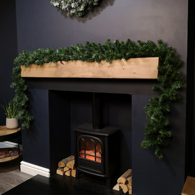 270cm  9ft  X 25cm Imperial Pine Christmas Garland Decoration Plain Green~p9647079