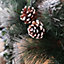 270cm x 25cm Frosted Glacier Christmas Garland with Pine Cones