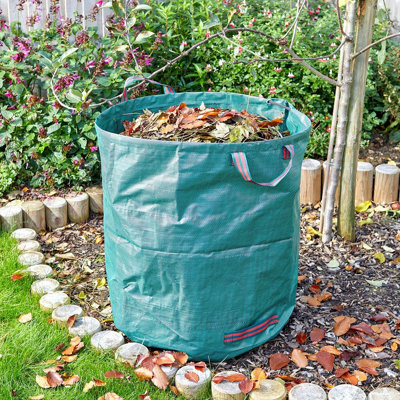 270L Ultra Smart Bag - Green Collapsible Reusable Hardwearing Home or Garden Waste Bag with 2 Carry Handles - H79 x 68cm Diameter