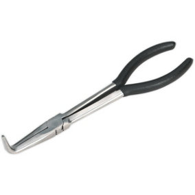 275mm Angled Needle Nose Pliers - Drop Forged Steel - 90 Degree Angle Nose