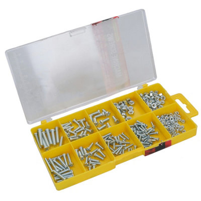 275pc Assorted Metric Machine Screws And Nuts M3 - M5 With Phillips Head