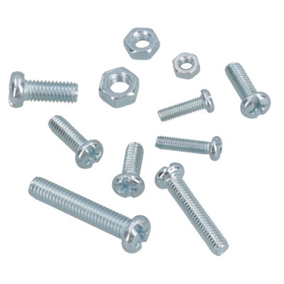 275pc Assorted Metric Machine Screws And Nuts M3 - M5 With Phillips Head