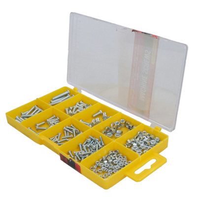 275pc Assorted Metric Machine Screws And Nuts M3 - M5 With Phillips Head