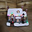 27cm Light Up Multi Coloured Christmas House Scene With Lamp Battery Operated