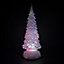 27cm Snowtime Dual Power LED Christmas Glitter Water Spinner Colour Changing Tree