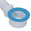27mm Bath Waste Pipe with Overflow Adaptor Ring with Circular Vertical Overflow