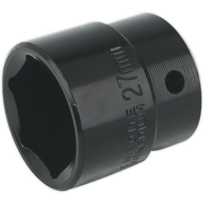 27mm Chrome Vanadium Forged Impact Socket - 1/2 Inch Drive Tool for Professionals