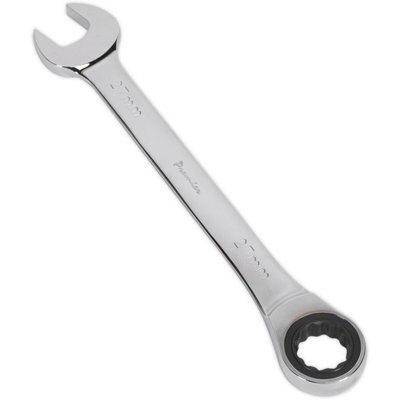 27mm Ratchet Combination Spanner - Chrome Vanadium Steel - 72 Tooth Ratchet Ring