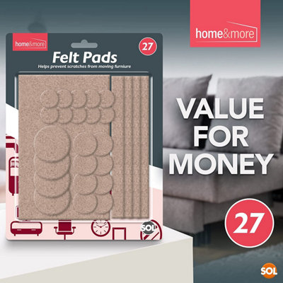 27pk Beige Furniture Pads Floor Protectors for Chairs - Felt Pads for Furniture Feet Chair Leg Floor Protectors for Furniture Legs - 7