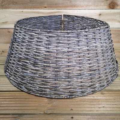 Grey wicker shop tree skirt 70cm