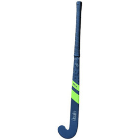 28 Inch Carbon Hockey Stick - ANTHRACITE/LIME - Low Bow Comfort Grip Bat