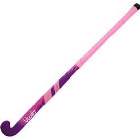 28 Inch Mulberry Wood Hockey Stick - PINK/PURPLE - Ultrabow Micro Comfort Grip