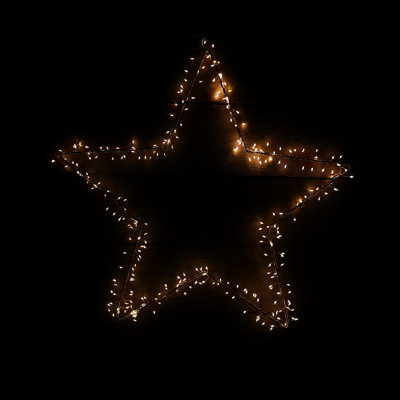 280 LED 60cm Outdoor Star Silhouette Christmas Decoration in Warm White Price Comparisons | Compare The Build