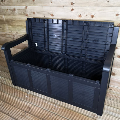 Outdoor storage shop bench lockable