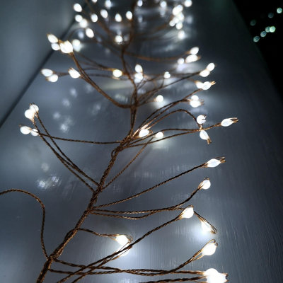 288 LED 1.8m Premier Christmas Outdoor 8 Function Gold Wire Lights in ...