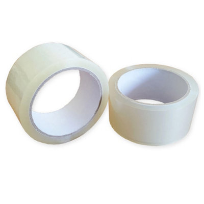 288 x Strong Sticky Clear Transparent 50mm x 66m Parcel Packaging Tape