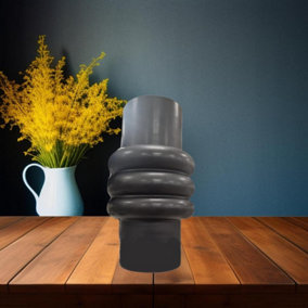 28cm Cleo Abstract Vase White Flower Vase For Minimalist Modern (Black)