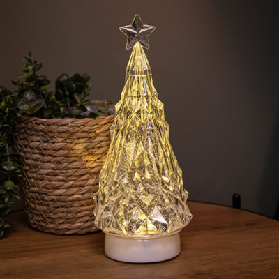 28cm Dual Powered Light up Christmas Tree Water Spinner with Colour ...