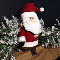 28cm Plush Christmas Santa Stocking Holder Decoration