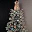 28cm Premier Christmas Tree Topper Angel Decoration with Feather Wings in Pink & Gold