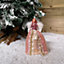 28cm Premier Christmas Tree Topper Angel Decoration with Feather Wings in Pink & Gold