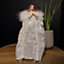 28cm Premier Christmas Tree Topper Angel Decoration with Feather Wings in White