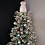 28cm Premier Christmas Tree Topper Angel Decoration with Feather Wings in White