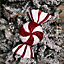 28cm Red and White Glitter Candy Stripe Sweet Hanging Christmas Decoration
