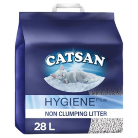 28L Catsan Hygiene Non-Clumping Odour Control Cat Litter Kitten Litter (2 x 14L)