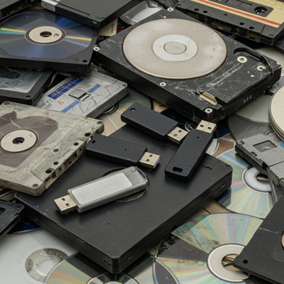 28L Recycling Box CDs DVDs VHS Cassette Tapes Discs Memory Sticks Eco ...